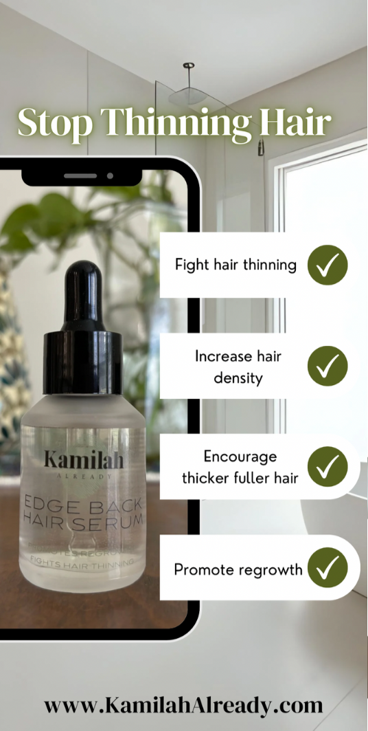 Edge Back Hair Serum (2 Month Supply) + Travel Bag